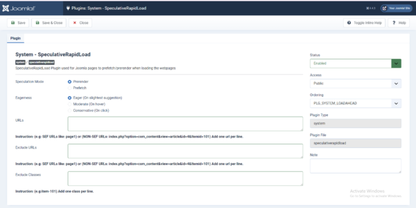 Webbersai Speculative Rapid Load Plugin For Joomla